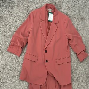 Pink Co-ord Suit , blazer and pants, HM size L